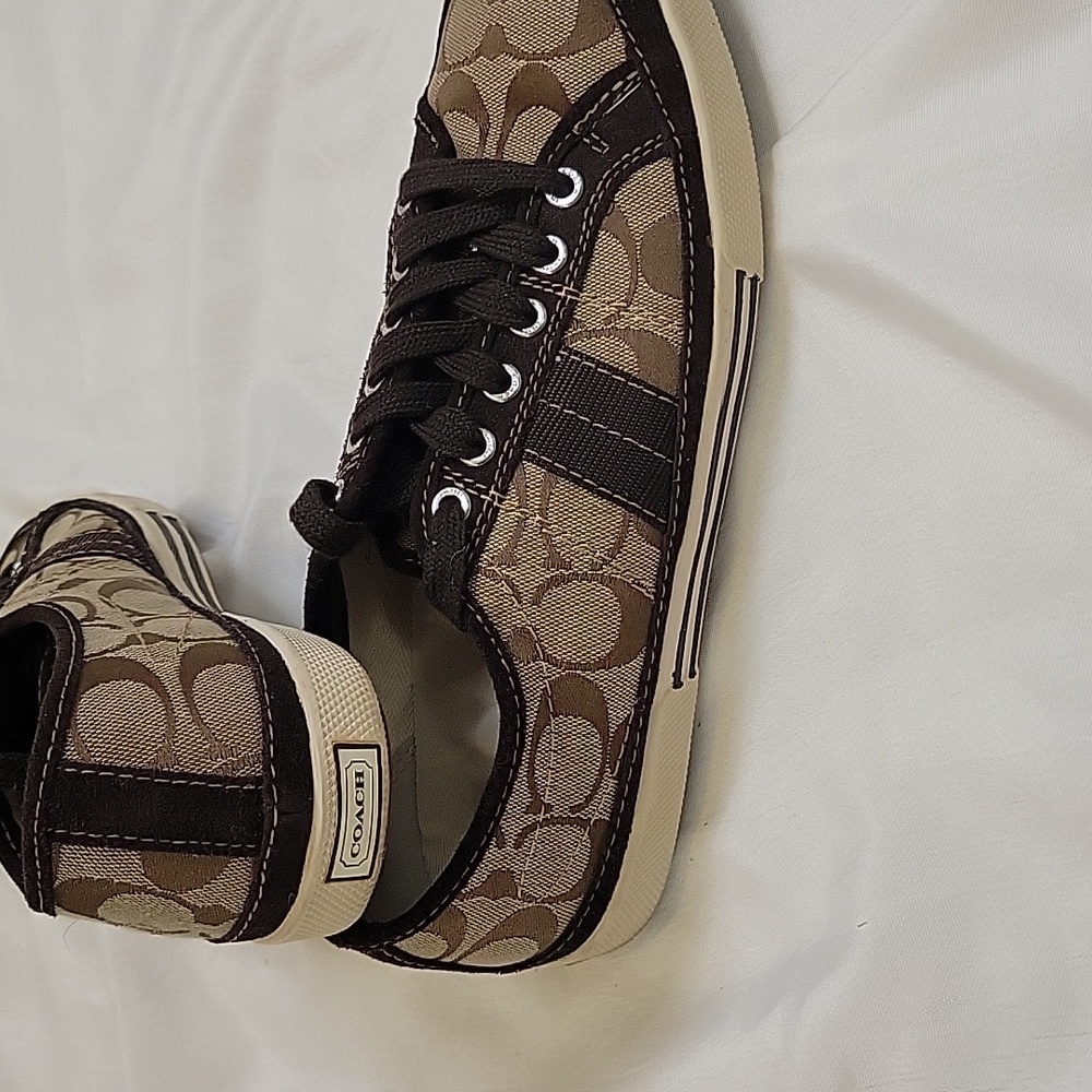 Coach Signature Canvas Lace-Up Sneakers - Picture 7 of 10